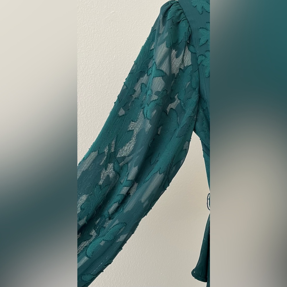 *HOLIDAY* Jessica Howard Long Sleeve Emerald Green Dress (Sz 4P) - Picture 9 of 16
